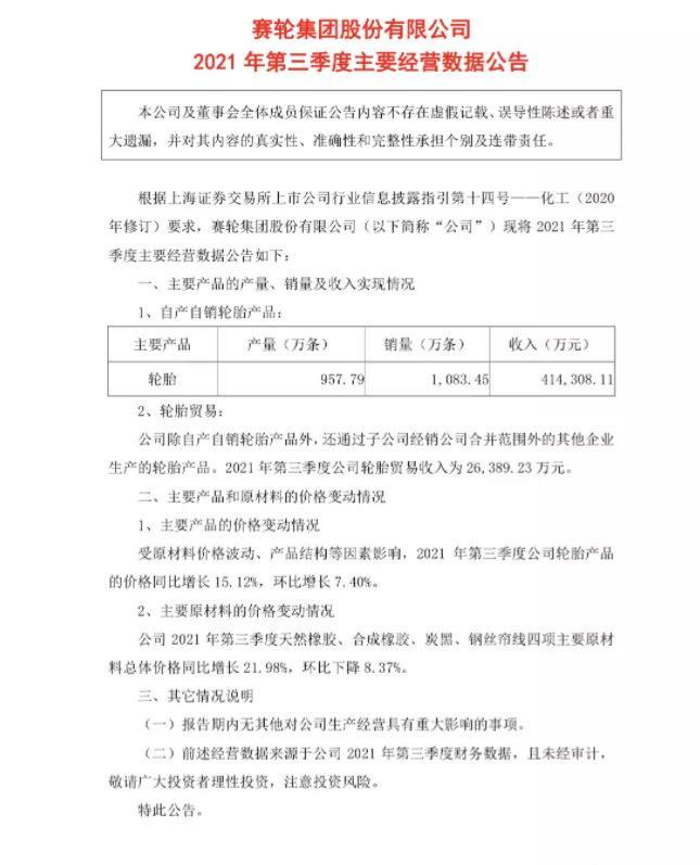 第三季度主要經(jīng)營(yíng)數(shù)據(jù)公告中顯示 第三季度主要經(jīng)營(yíng)數(shù)據(jù)公告中顯示