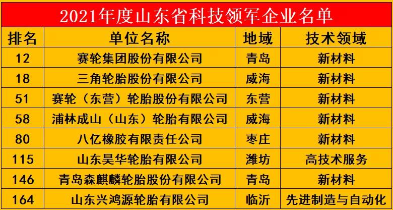 2021年度山東省科技領軍企業(yè)名單 2021年度山東省科技領軍企業(yè)名單